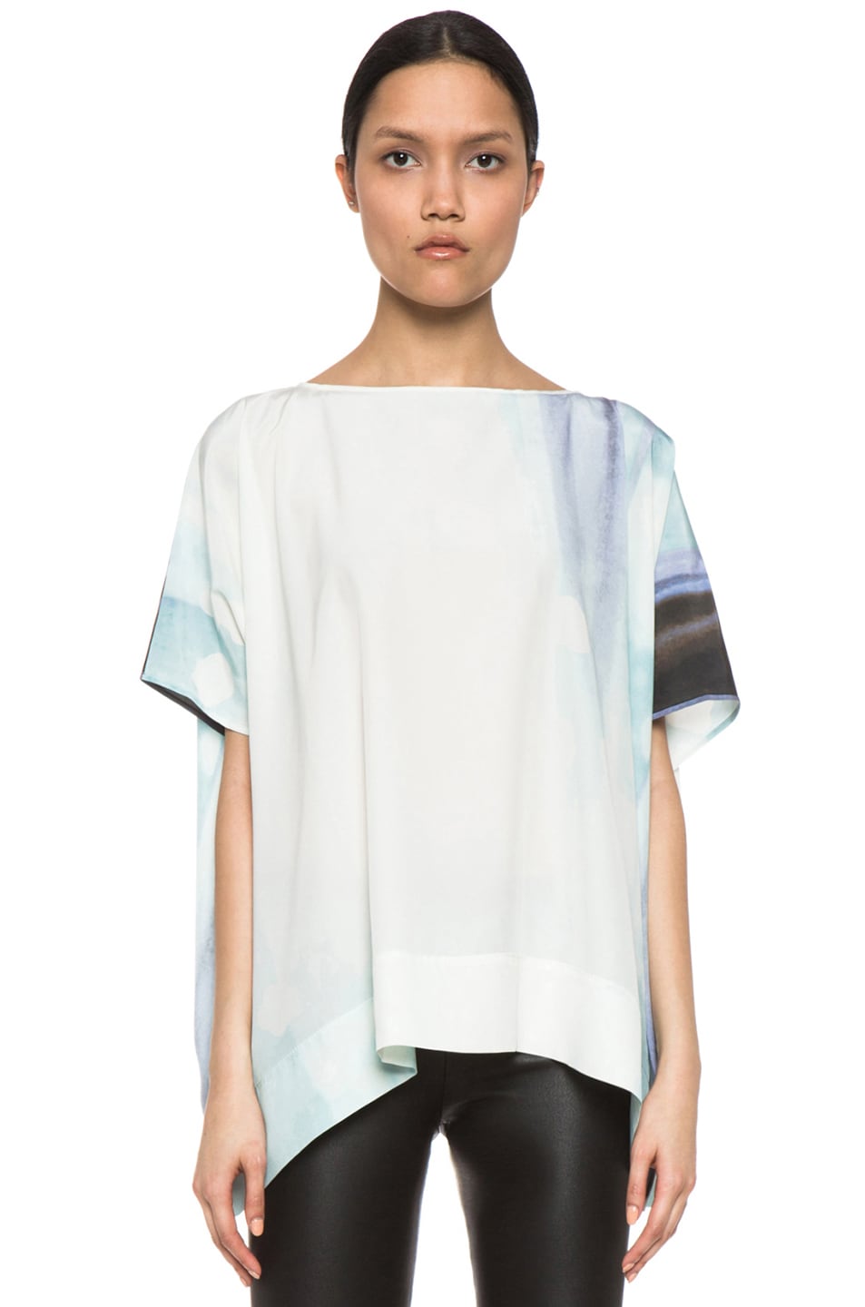Diane von Furstenberg New Hanky Silk Top in Ethereal | FWRD