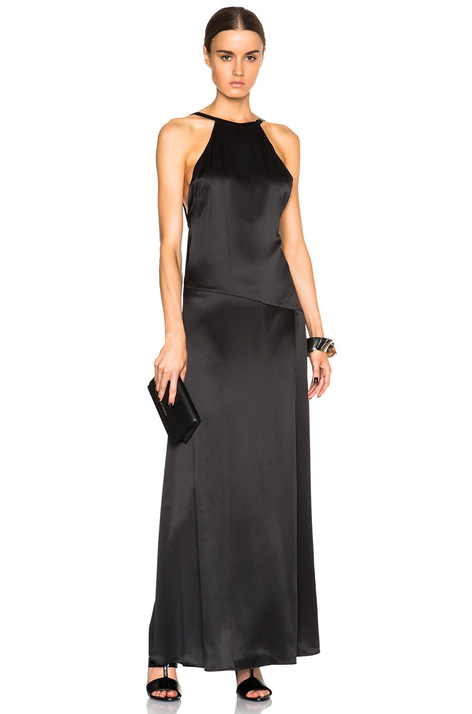Image 1 of EACH x OTHER Open Back Tank Dress in Black