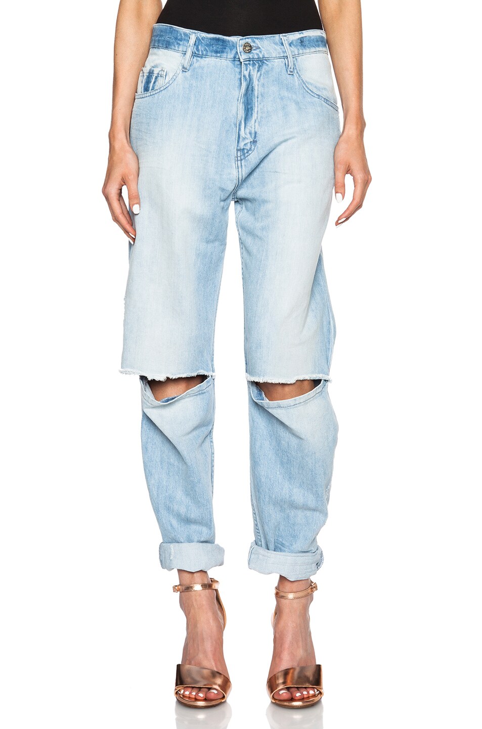 Image 1 of EACH x OTHER Oversize Destroy Jeans in Light Blue