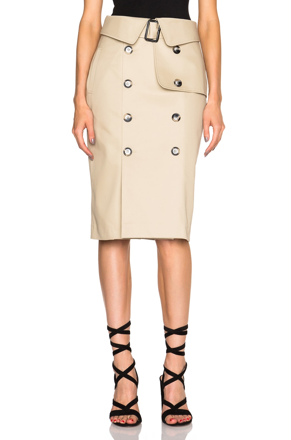Image 1 of EACH x OTHER Trench Skirt in Beige