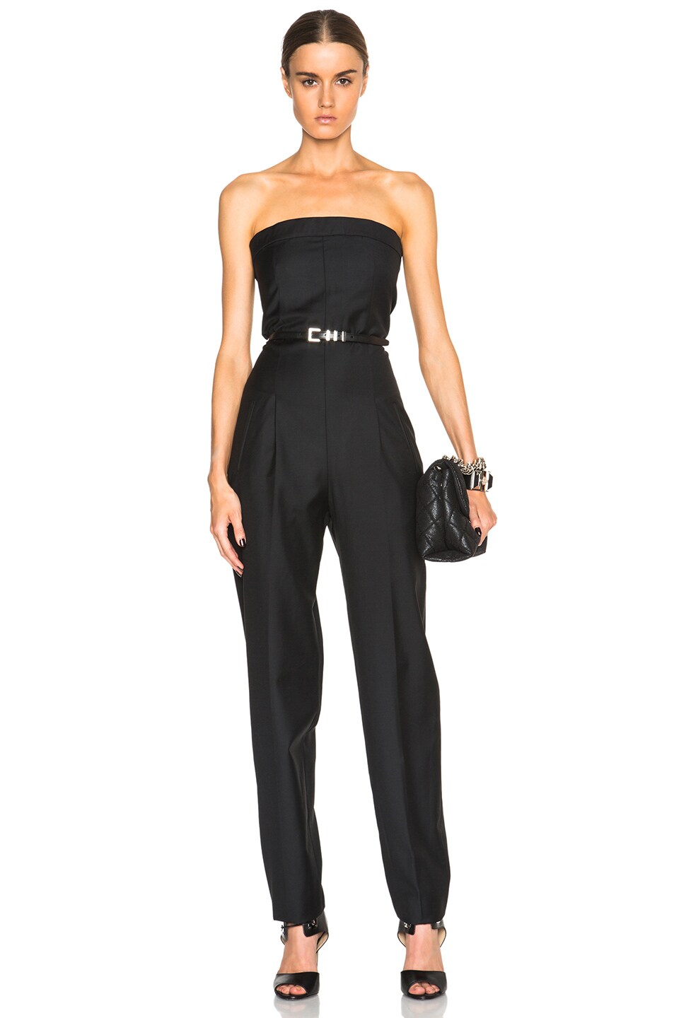 Image 1 of EACH x OTHER Oversized Strapless Jumpsuit in Black