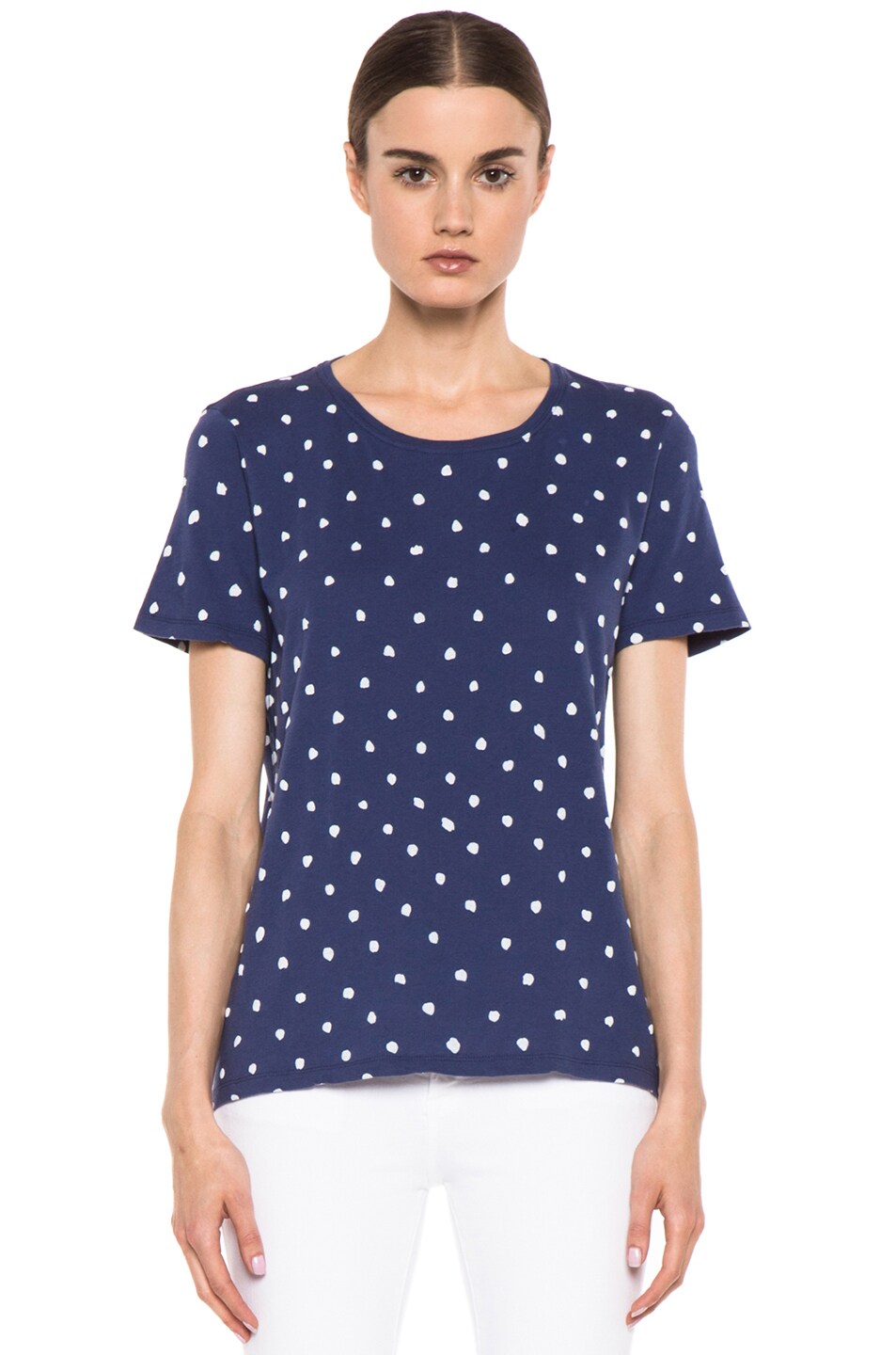 Image 1 of EACH x OTHER By Naco Paris Printed Dotted Tee in Blue