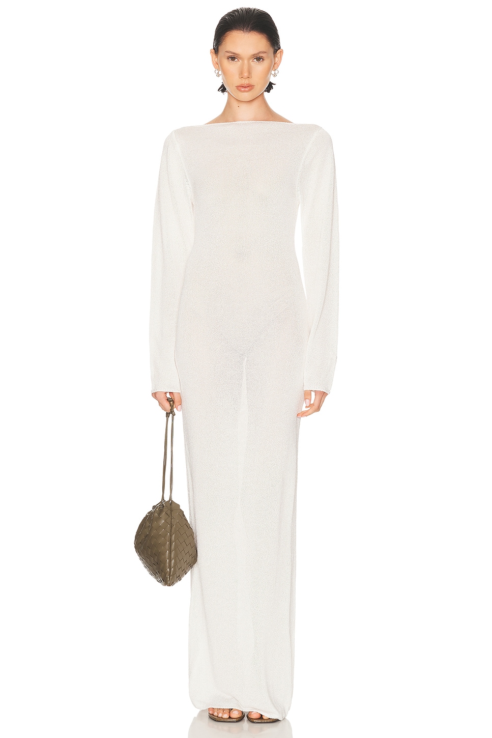 x Coco Wister Long Sleeve Maxi Dress in Ivory