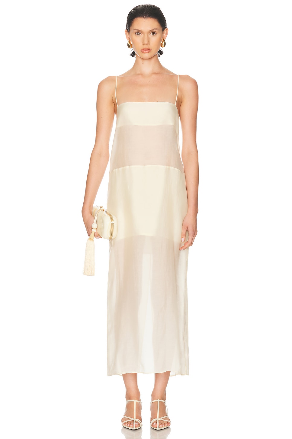 Image 1 of EAVES x Coco Ettore Maxi Dress in Butter Yellow