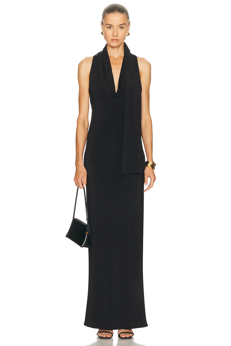 Image 1 of EAVES Ira Maxi Dress in Black