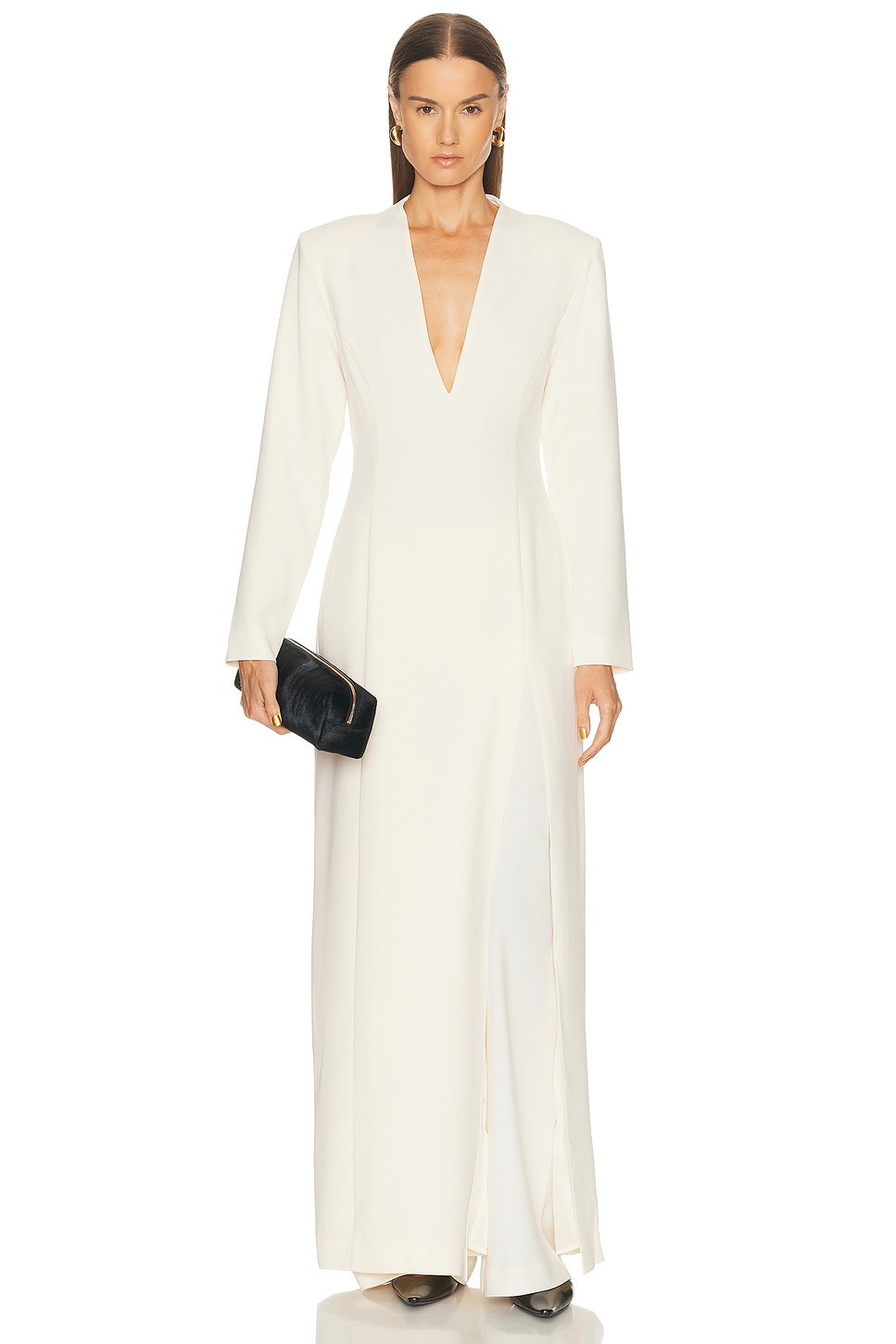 EAVES Lovise Polished Crepe Maxi Dress