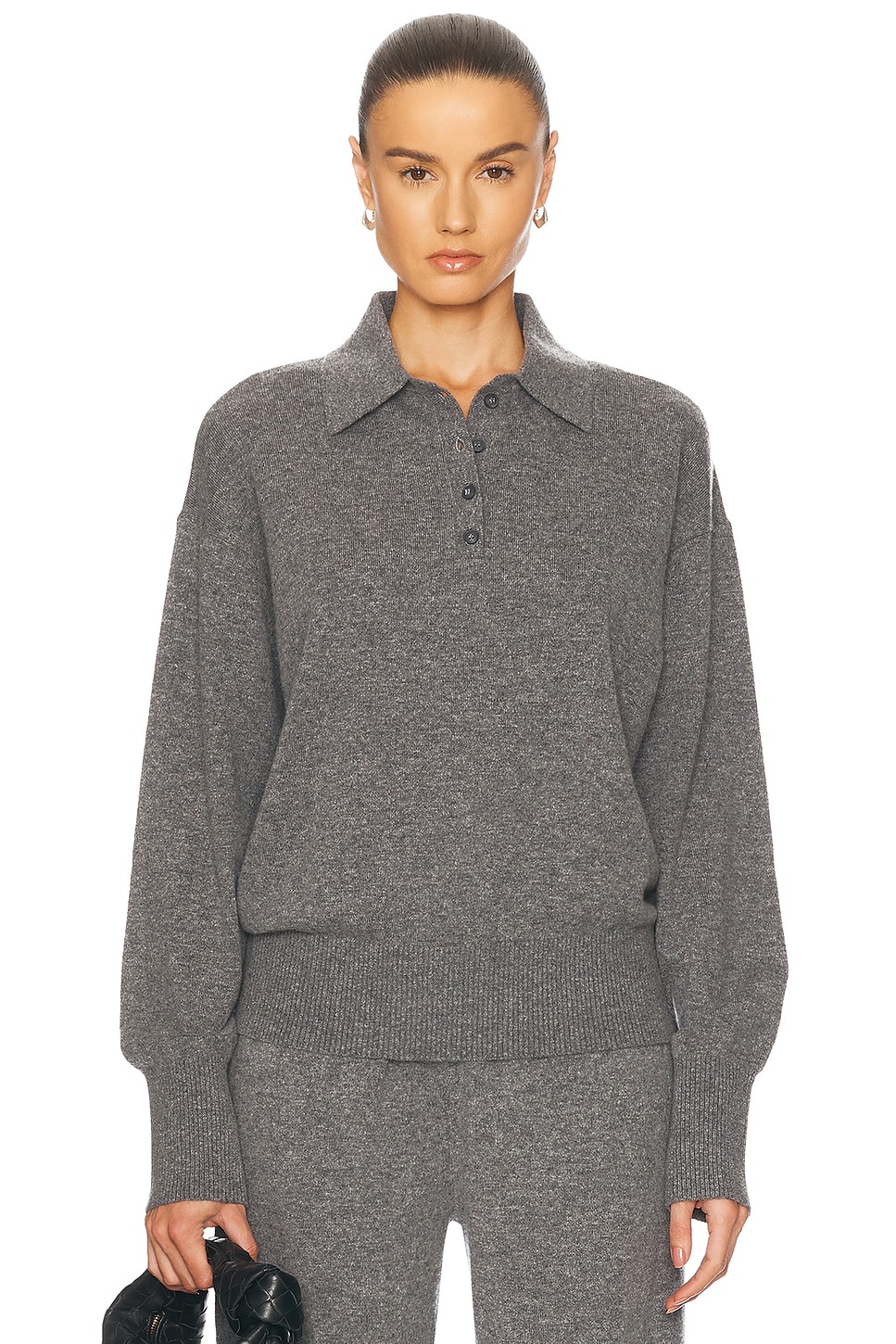 Hansen Wool Cashmere Sweater in Grey