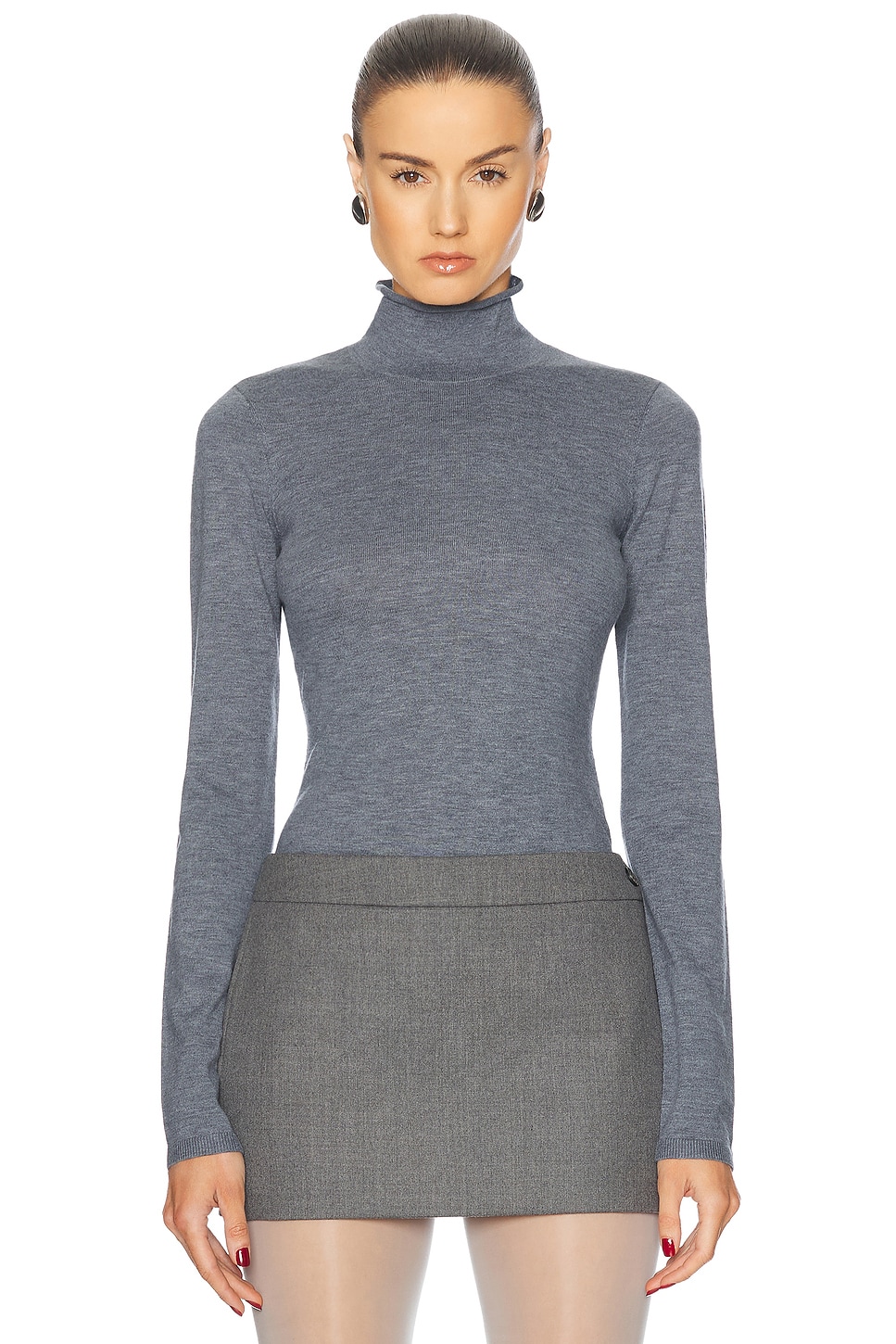 Maxine Turtleneck Sweater in Grey