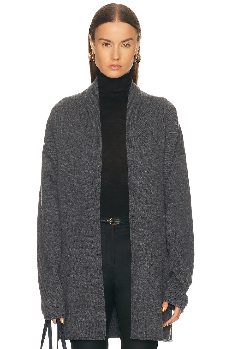 Image 1 of EAVES Biancka Oversized Core Cardigan in Grey