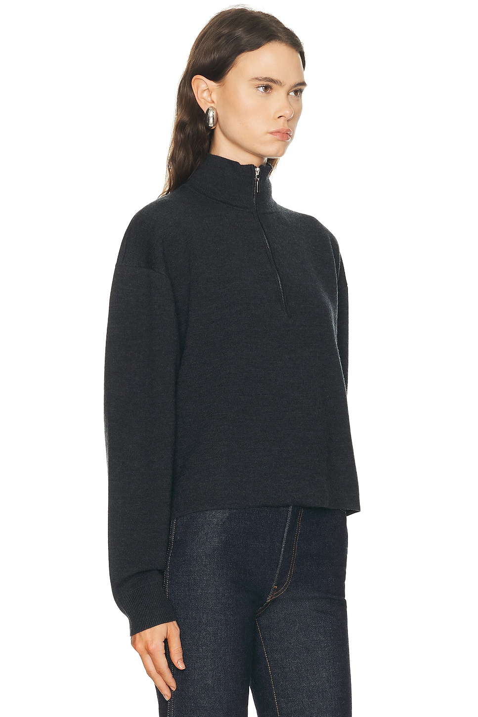 【70%OFF】doubleface beaver wool pullover EAVES - Brecken Double Faced Half Zip Sweater | Plush