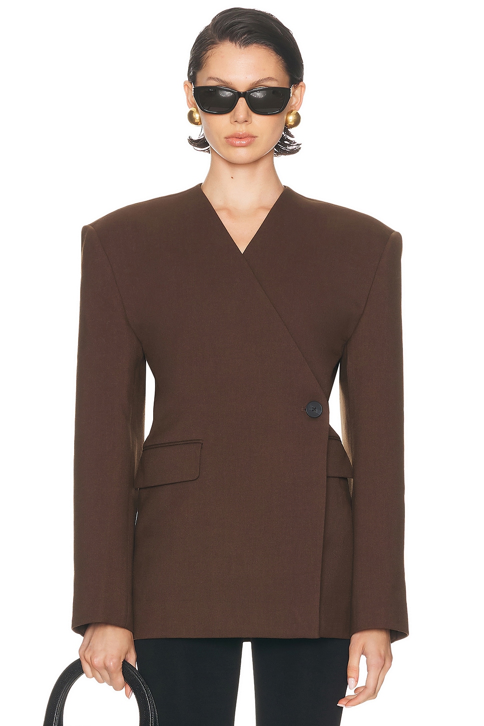 Image 1 of EAVES x Yhasmina Ferrara Naama Blazer in Brown
