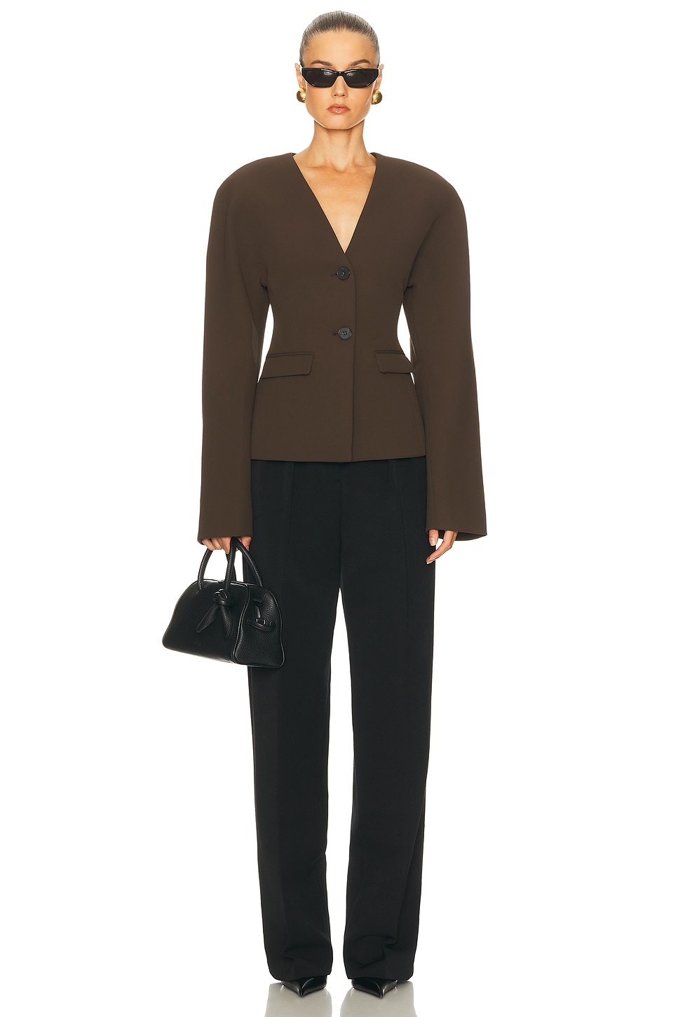 EAVES Gal Polished Crepe Blazer