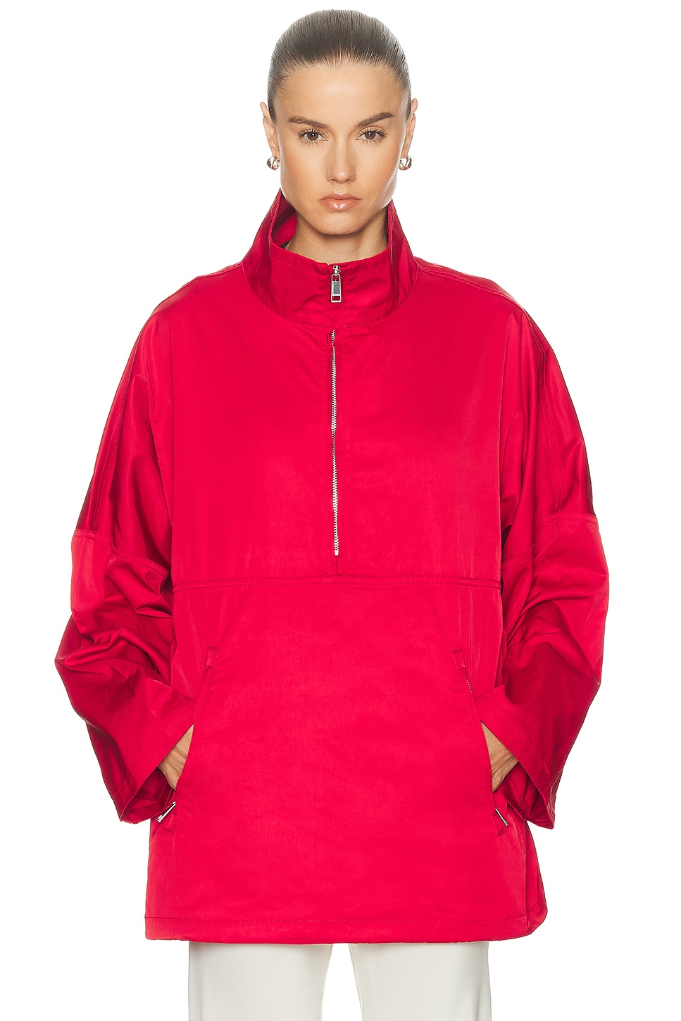 Image 1 of EAVES Silje Half Zip Parka in Urban Red