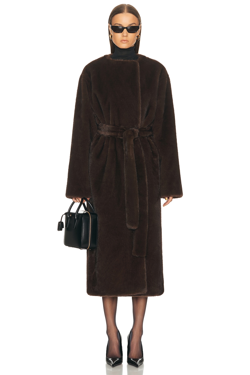 Eaves X Coco Dagna Coat In Brown
