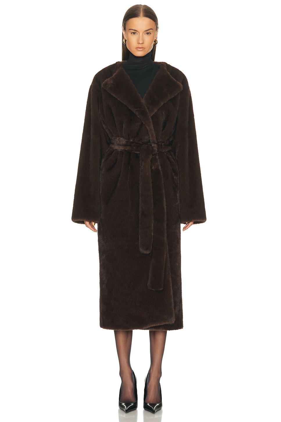 Eaves X Coco Dagna Coat In Brown