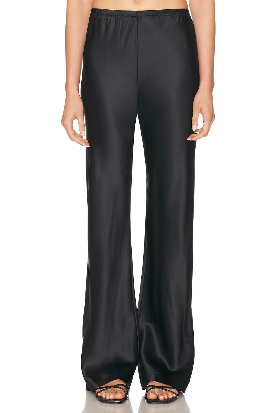 Loretta Silk Pants in Black