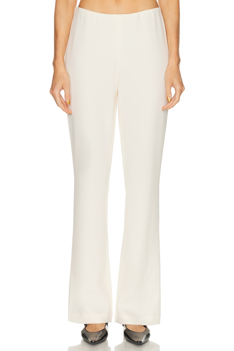 Eaves X Coco Auda Polished Crepe Pant In White