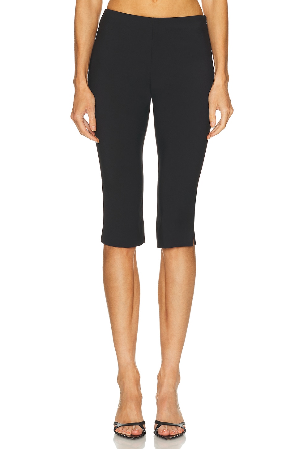 Image 1 of EAVES Guro Tech Suiting Capri Pant in Black