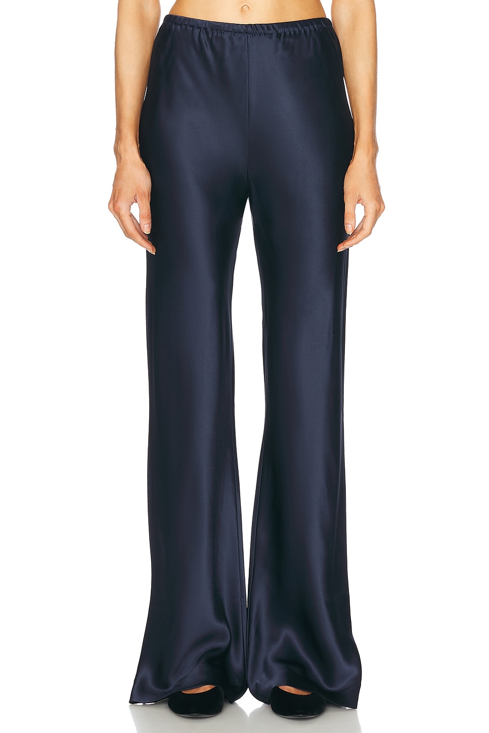 Loretta Silk Pants in Navy