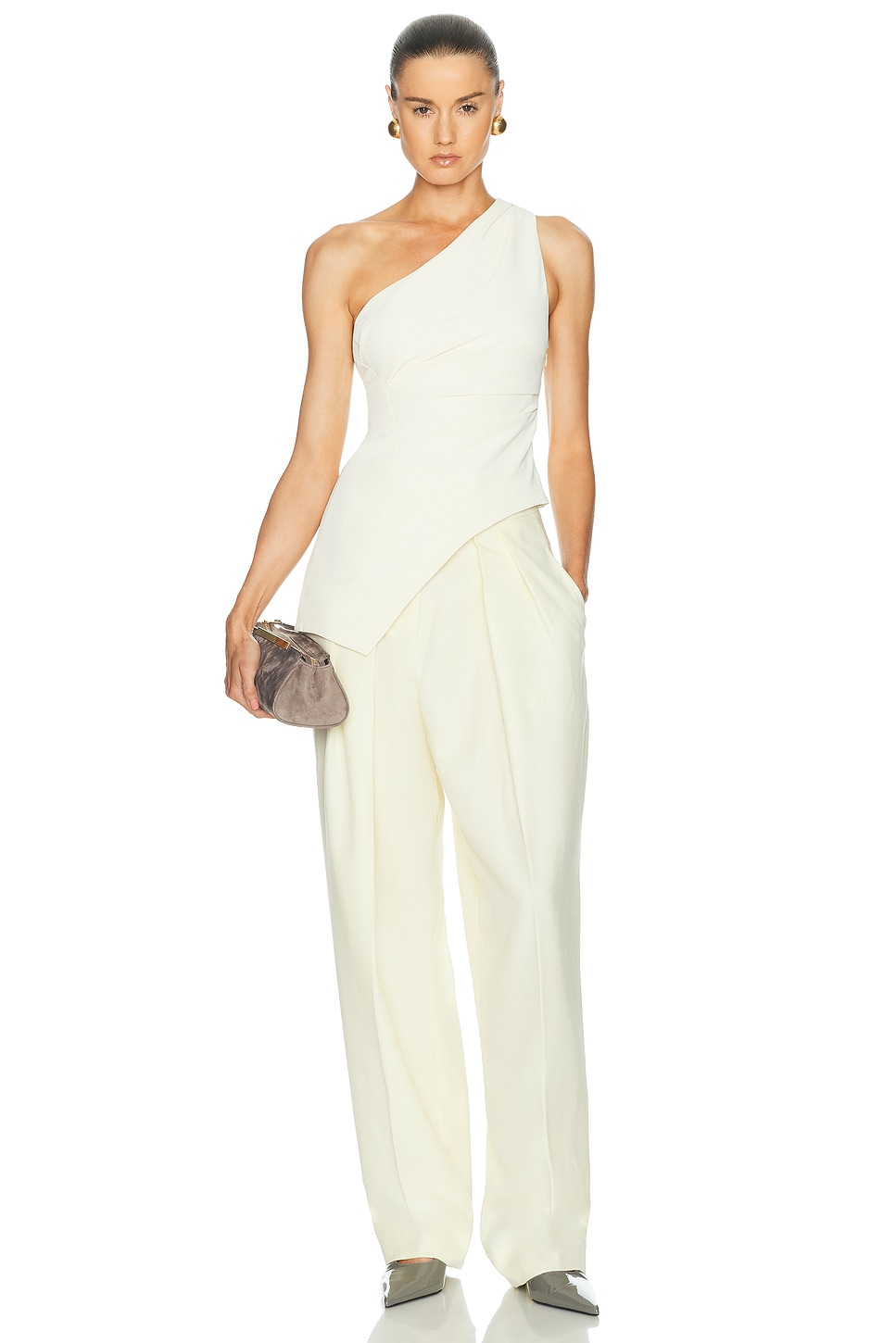 Dani Polished Crepe Asym Top