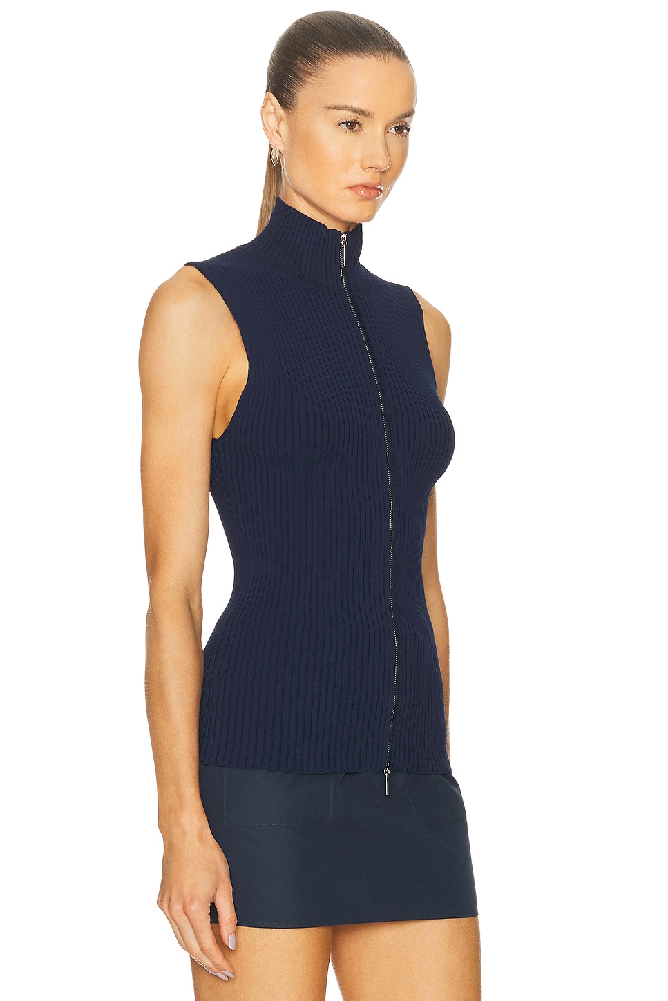 Eaves Carolyn Knit Vest In Blue