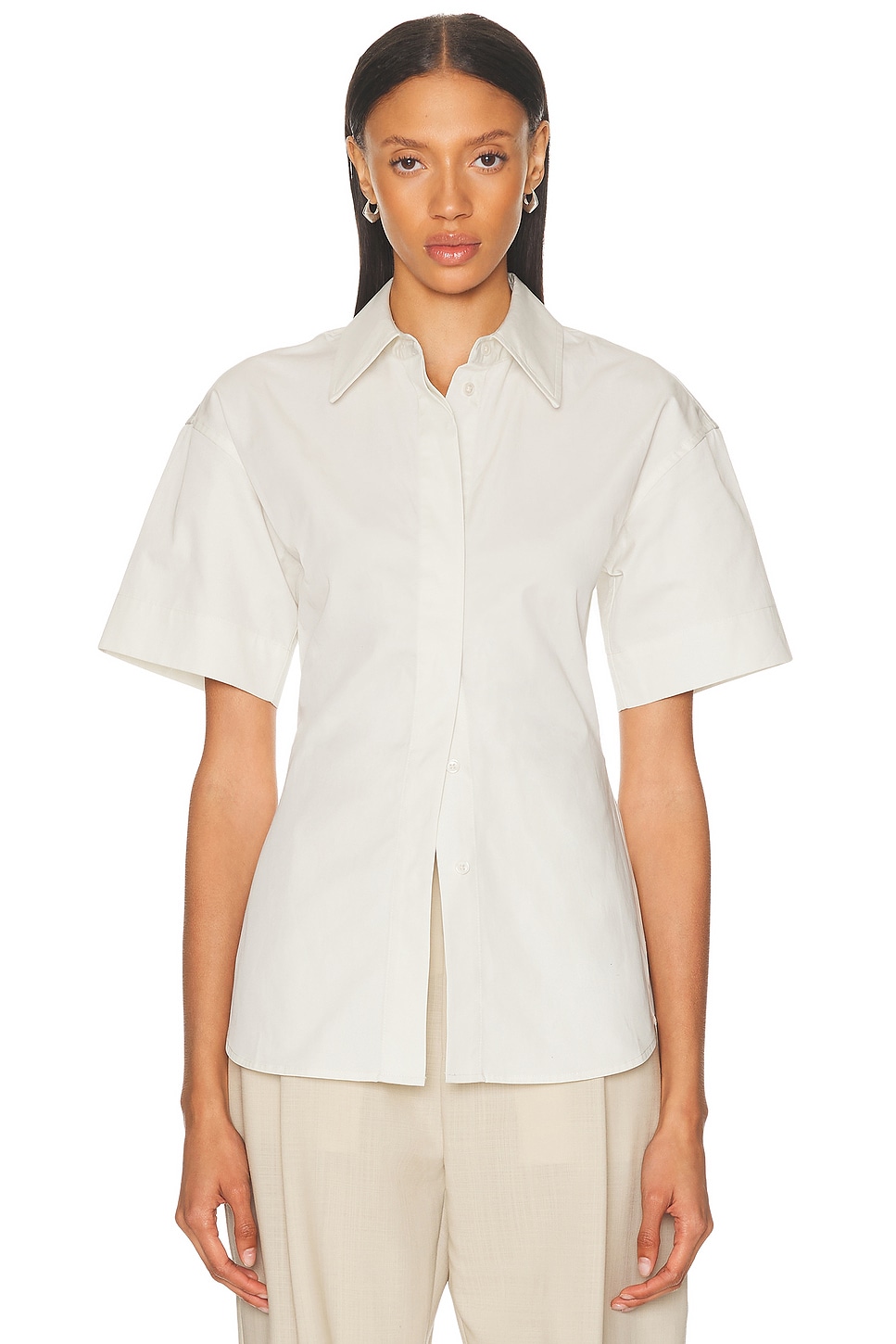Image 1 of EAVES Aven Shirt in Chalk
