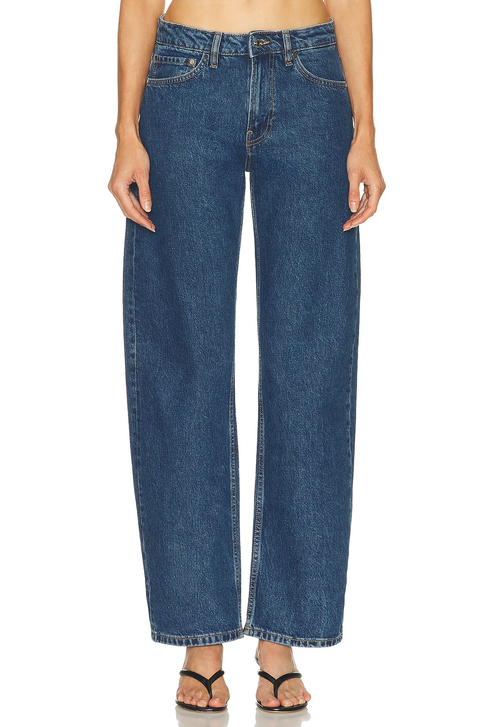 Image 1 of EB Denim Alida Loose Bowed Jean in Lenox