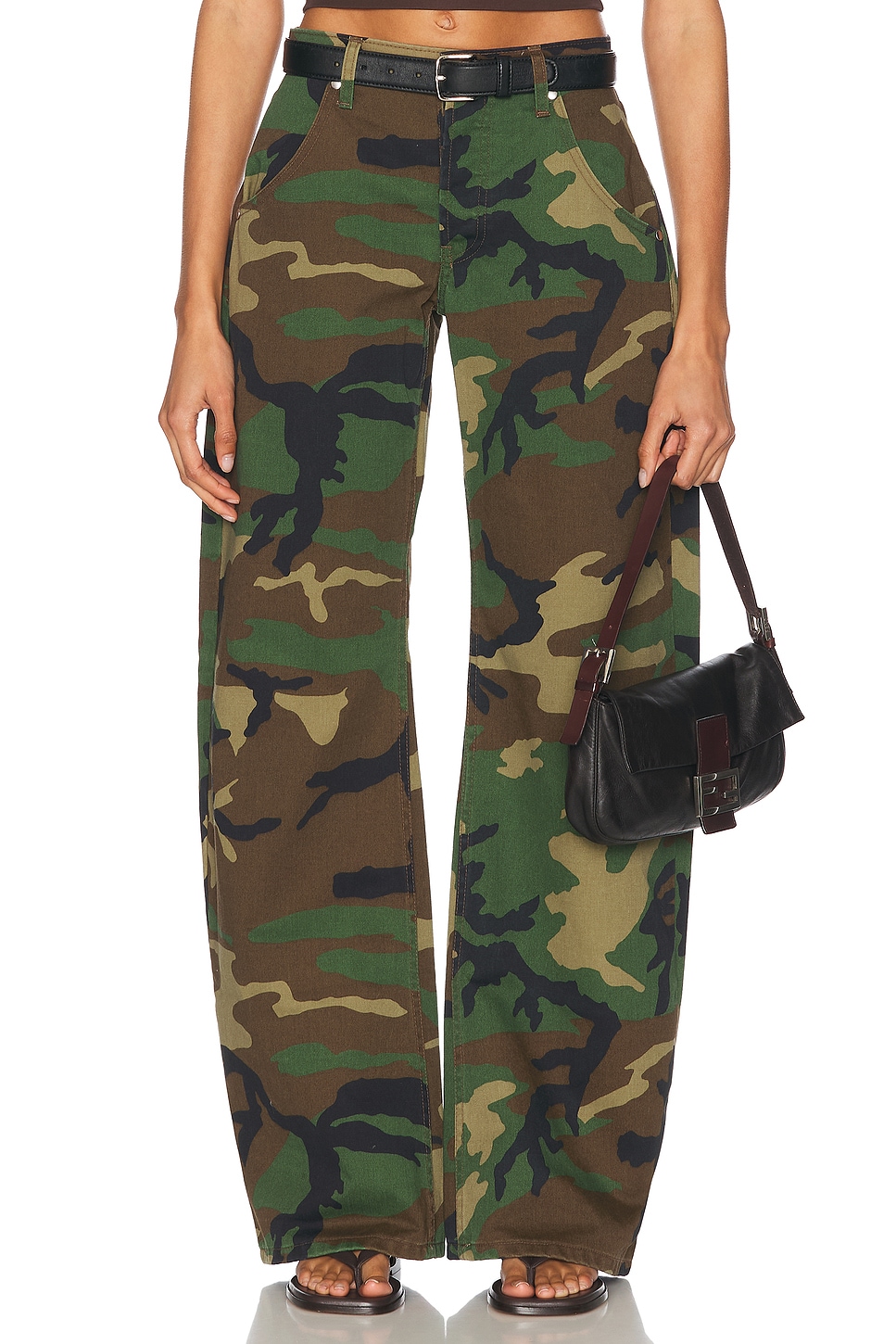 Image 1 of EB Denim Enzo Mid Rise Barrel in Camo