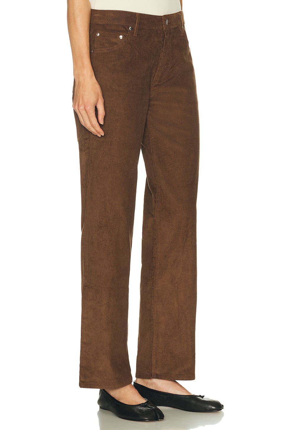 Eb Denim Low Rise Baggy Jean In Brown
