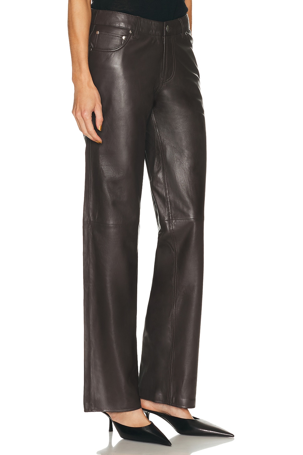 Eb Denim Low Rise Baggy Pant In Brown