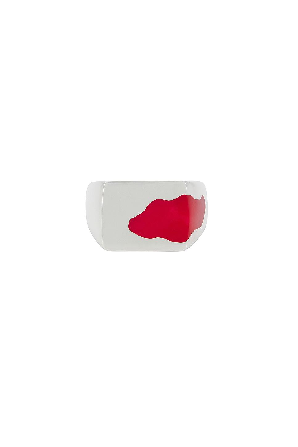 Image 1 of Ellie Mercer One Piece Signet Ring in Red