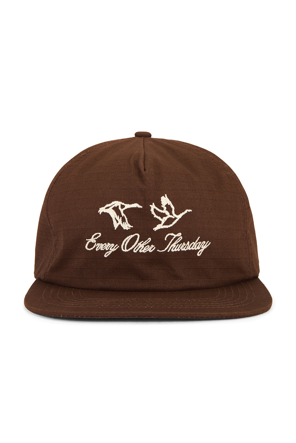 Ripstop Geese Logo Snapback in Brown