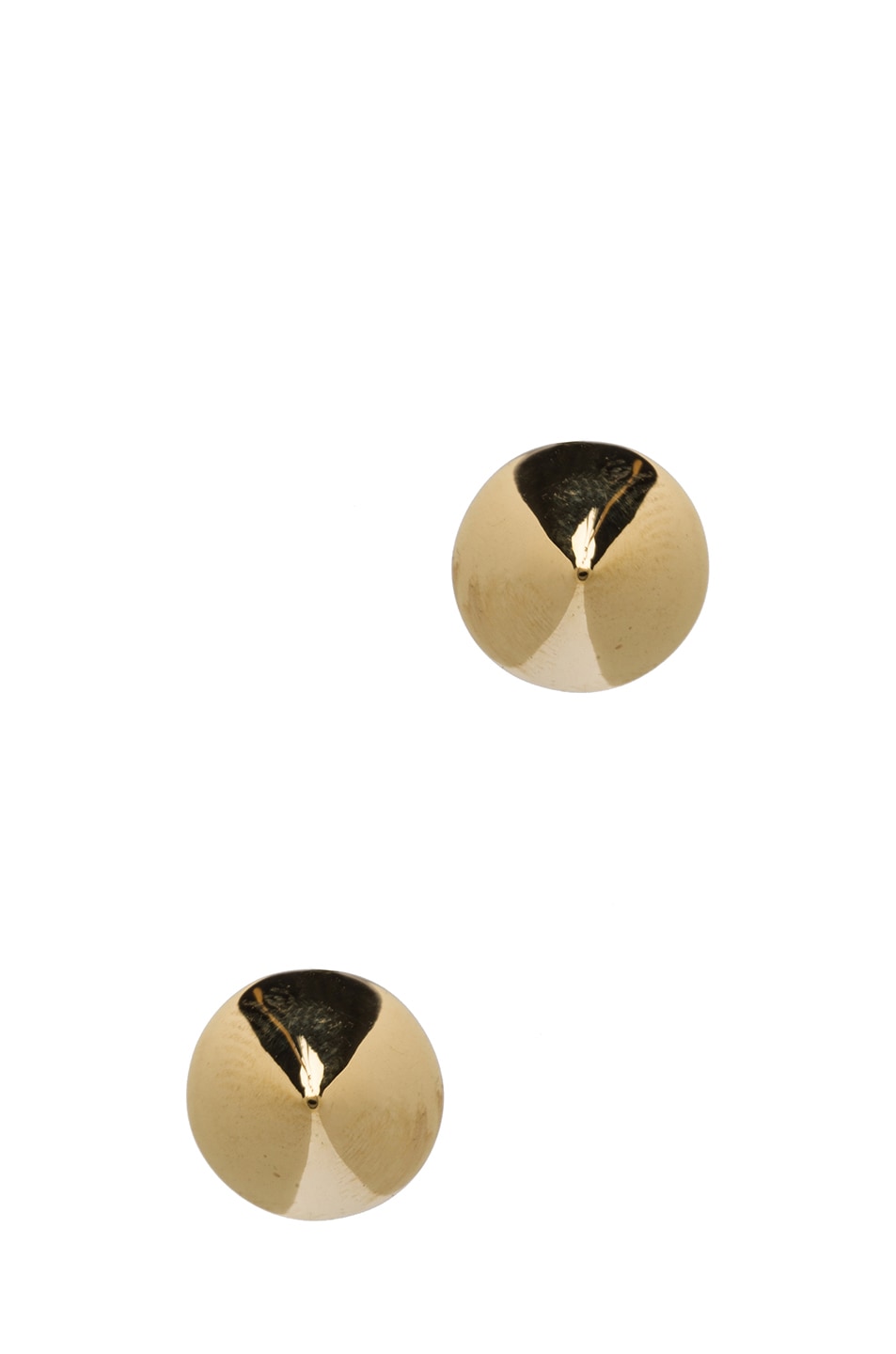 Image 1 of Eddie Borgo Cone Stud Brass Earring in Gold