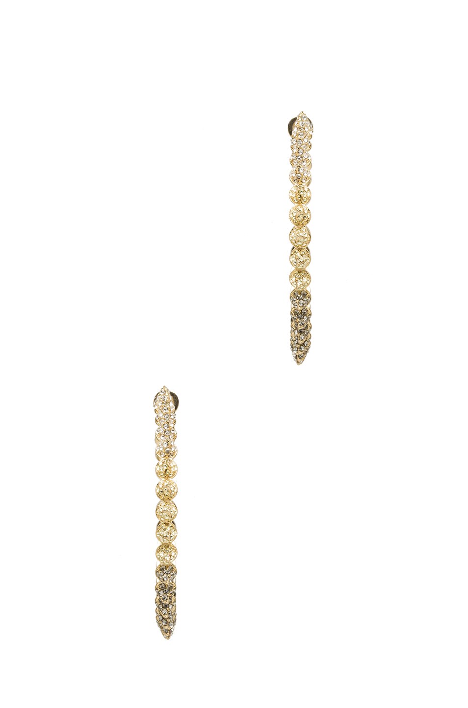 Image 1 of Eddie Borgo Pave Small Cone Plated Hoops in Gold
