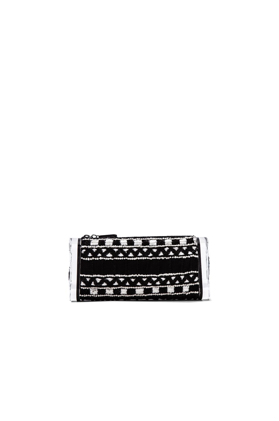 Image 1 of Edie Parker Soft Lara Embroidery Clutch in Black Multi