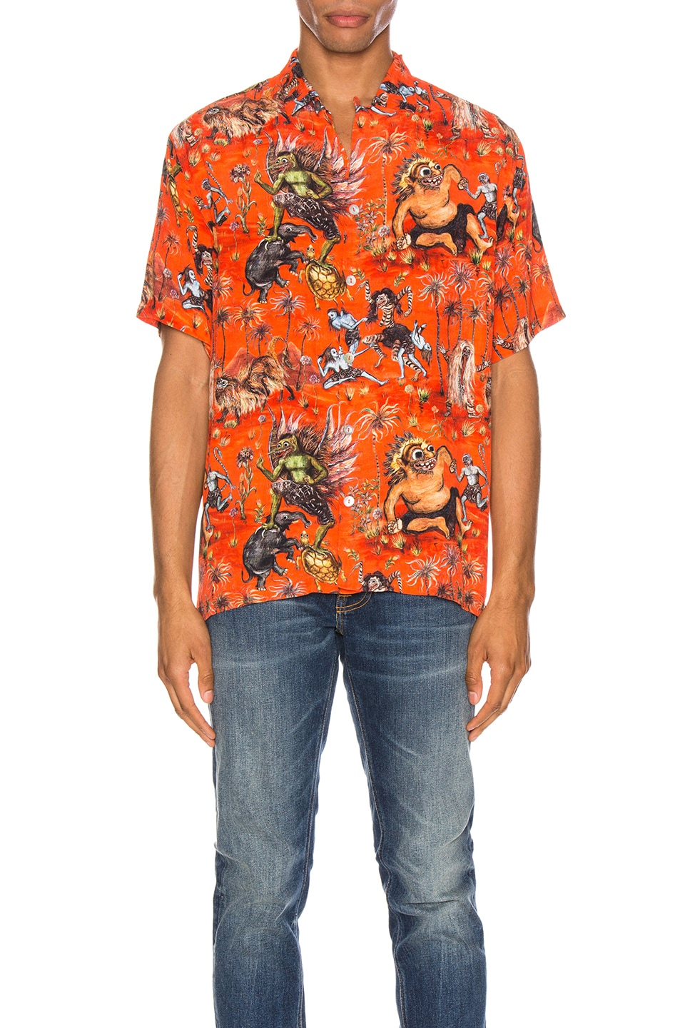 Image 1 of Endless Joy Sekela Neskala Aloha Shirt in Tomato & Multi