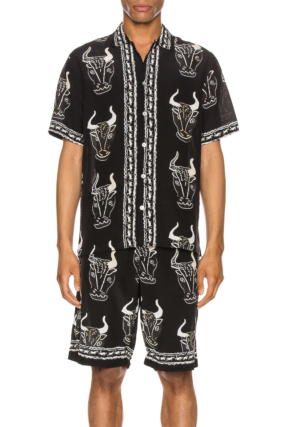Image 1 of Endless Joy Larnax Aloha Shirt in Black Multi
