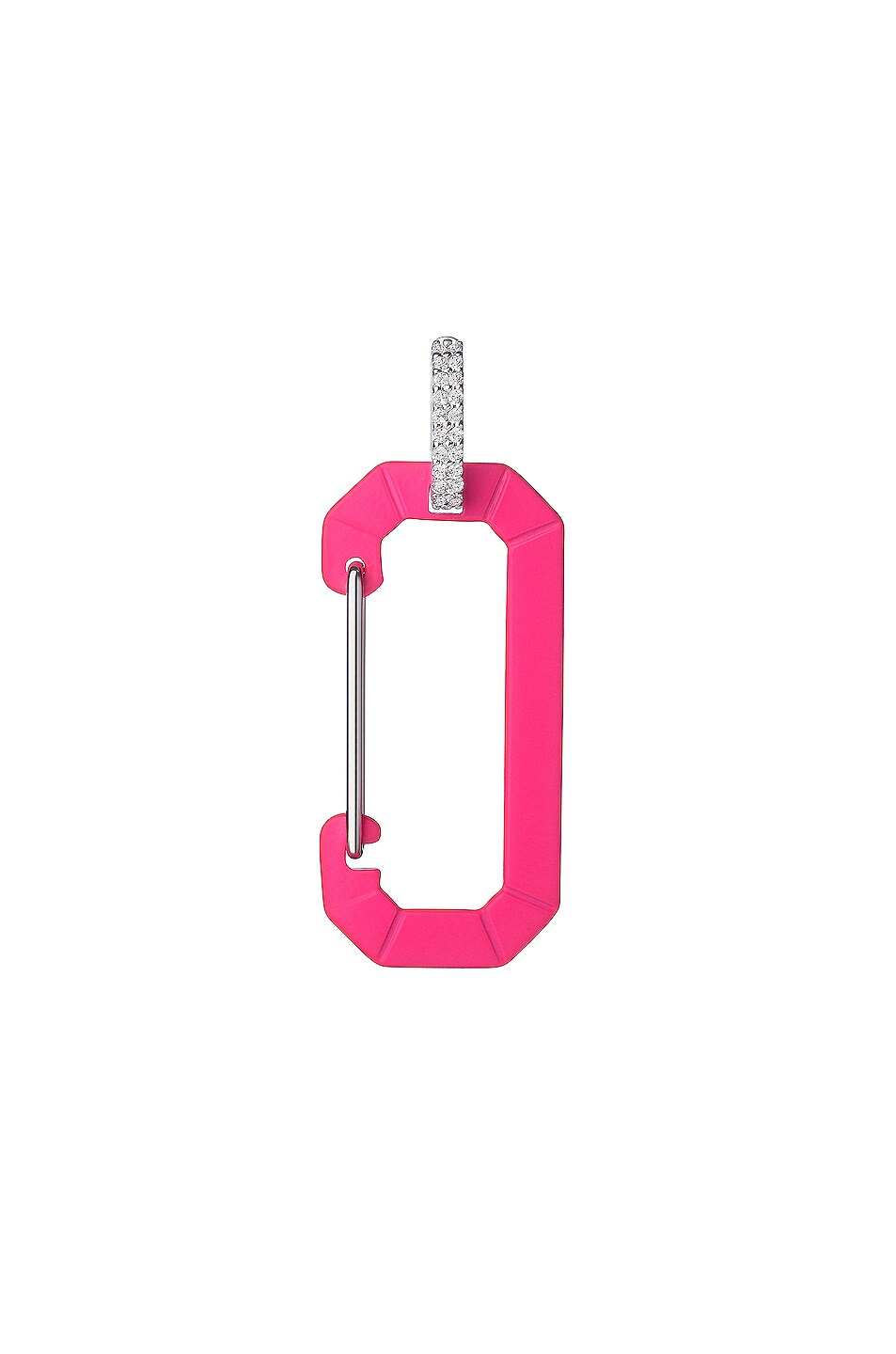 Image 1 of EERA Chiara Single Earring in Neon Pink & Diamond