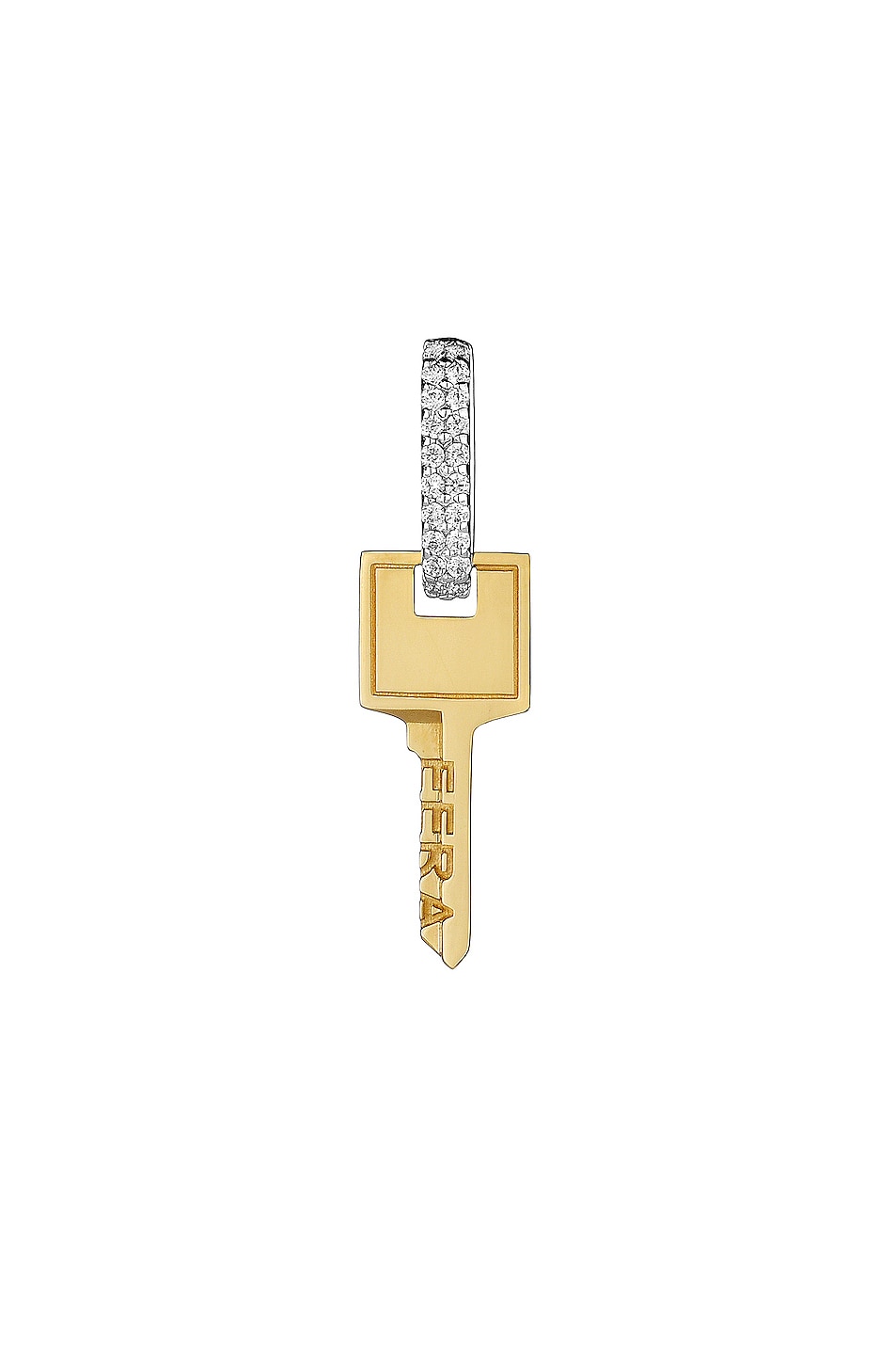 Image 1 of EERA Key Single Earring in Gold & Diamond