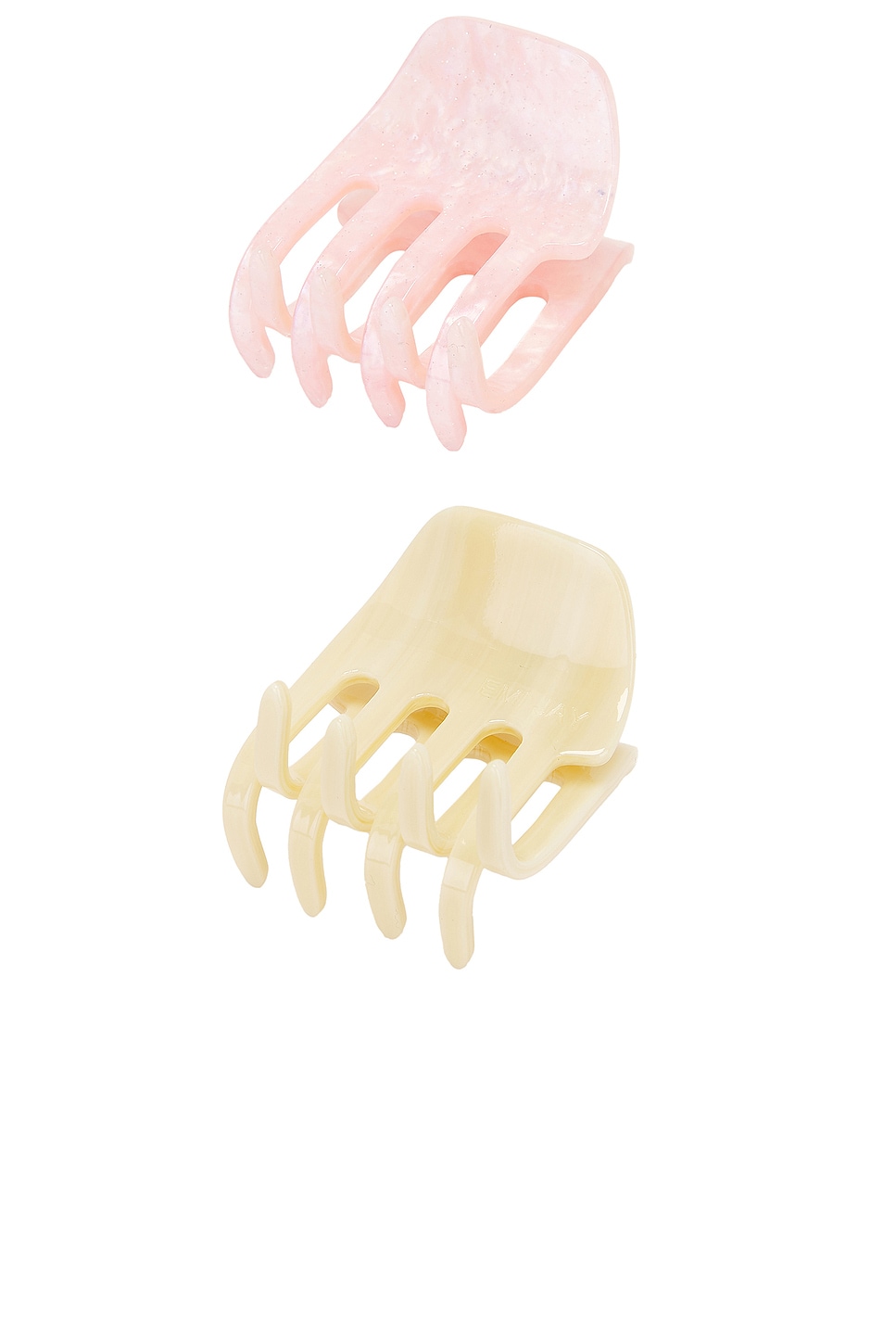 Shop Emi Jay For Fwrd Petite Clip Set Of 2 In Buttercream & Pink Sugar