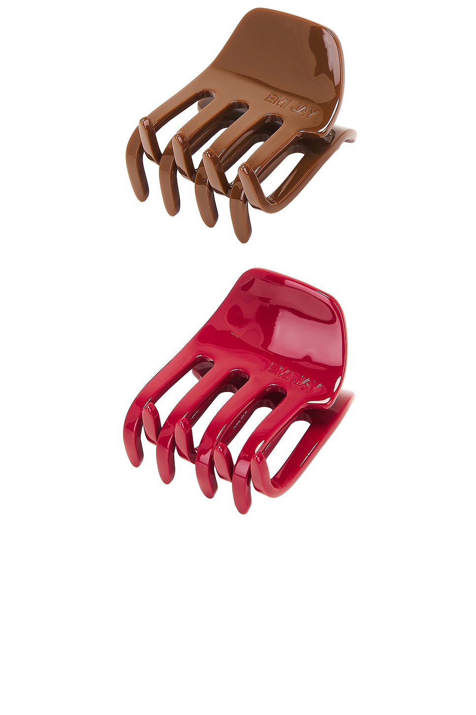 Shop Emi Jay For Fwrd Petite Clip Set Of 2 In Cherry Kiss & Toasted