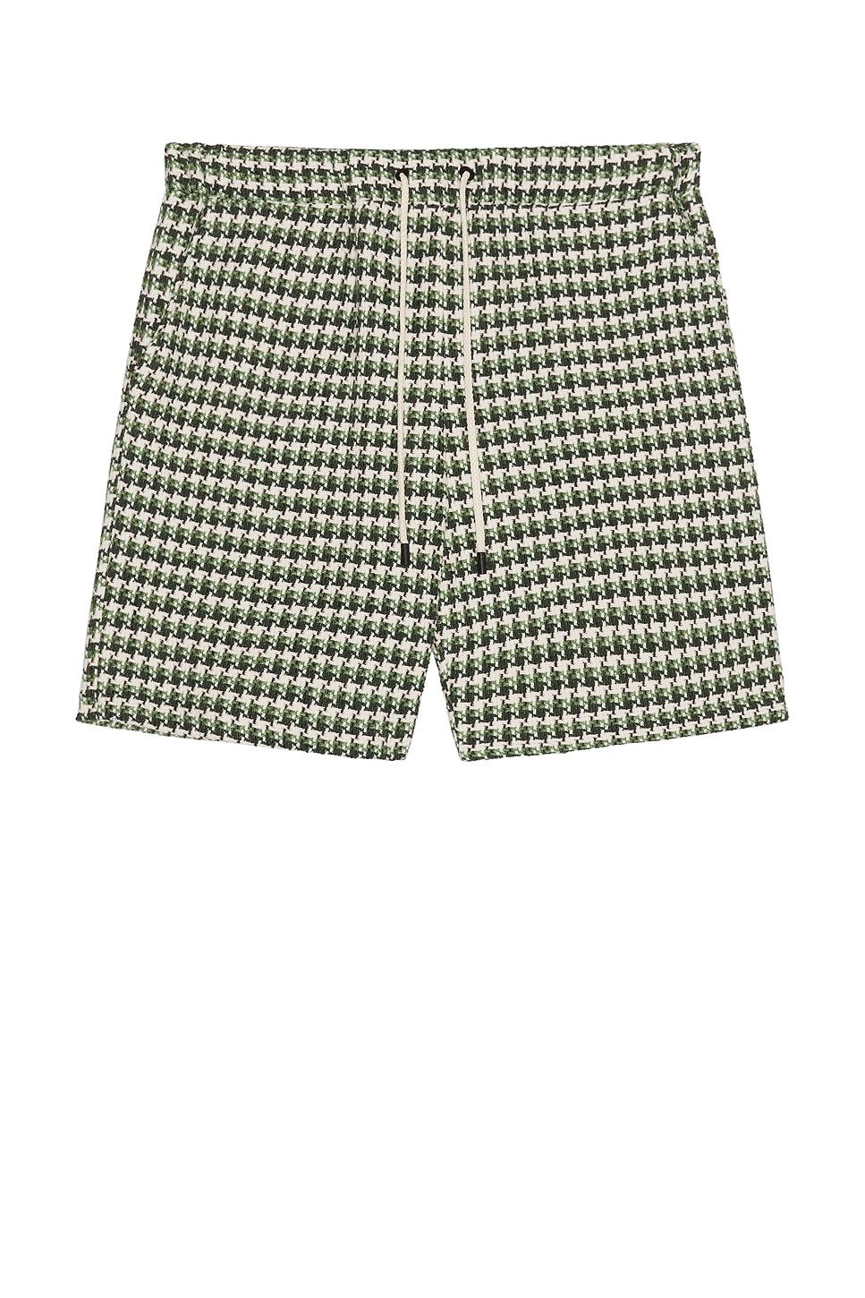 Plaid Drawcord Shorts in Green