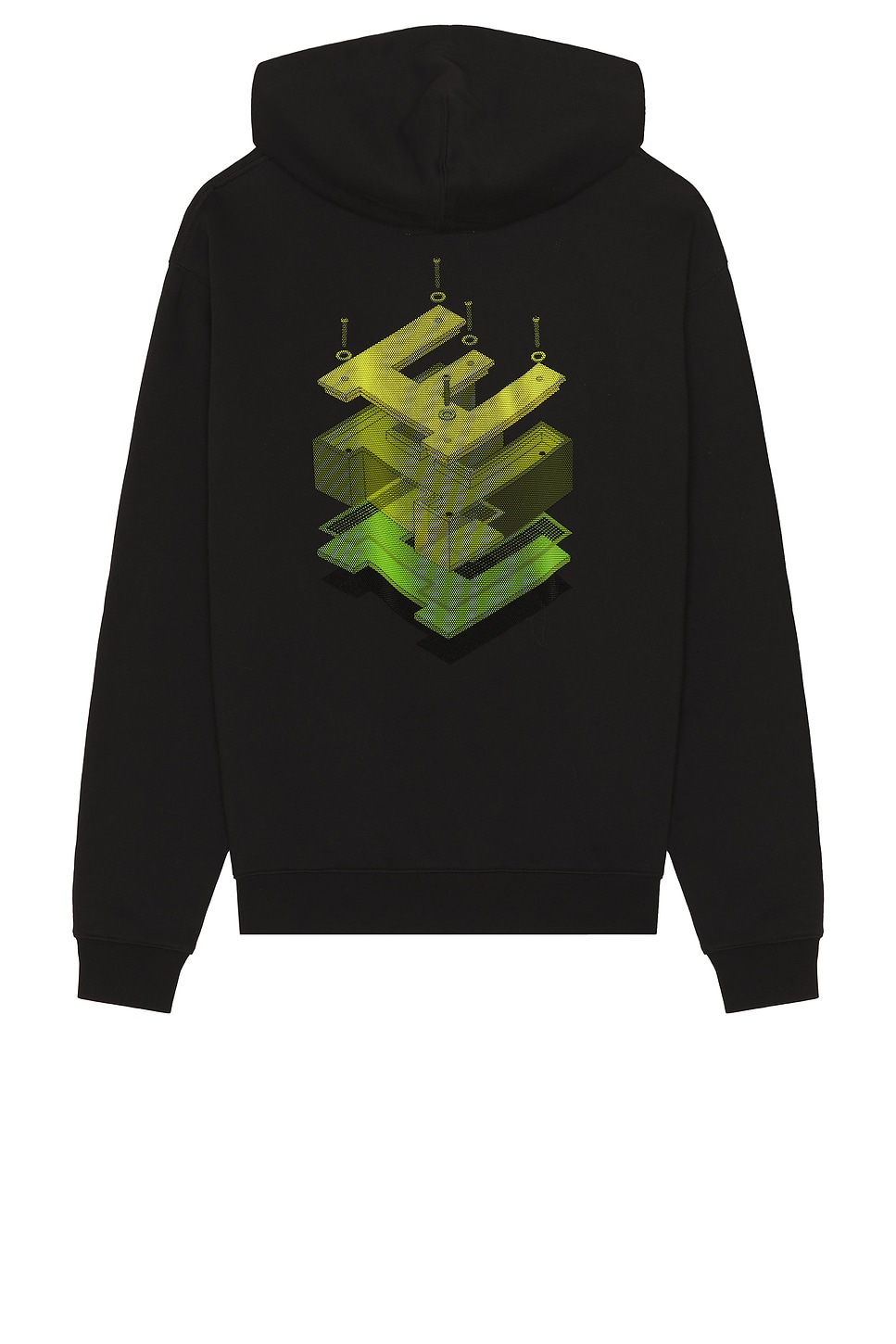 3D Print Mechanical E Hoodie in Black