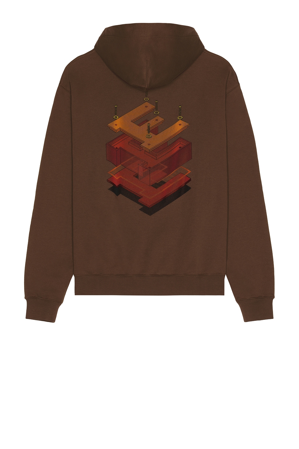 Image 1 of Etai LA 3D Print Mechanical E Hoodie in Brown
