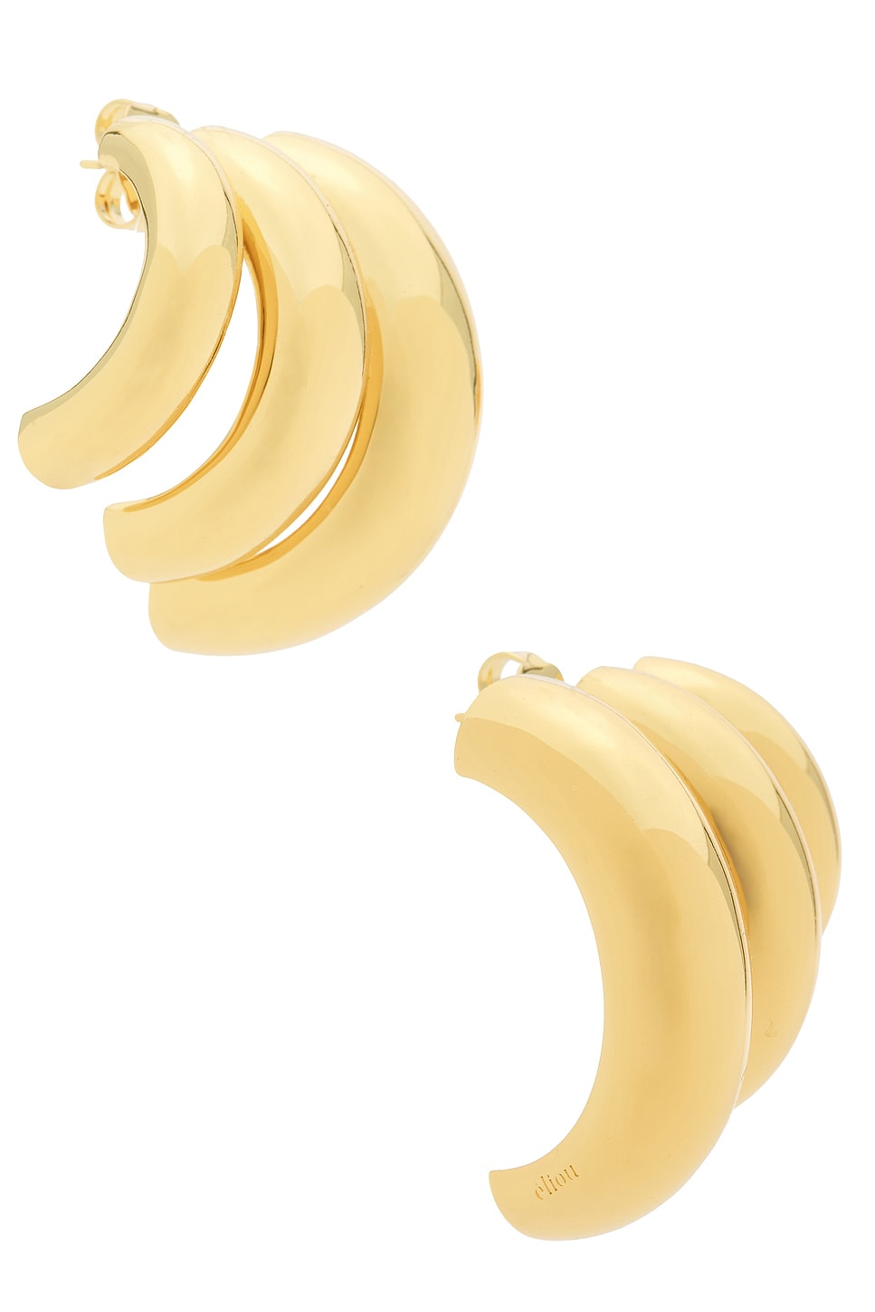 Image 1 of Eliou Tripla Hoop Earrings in Gold