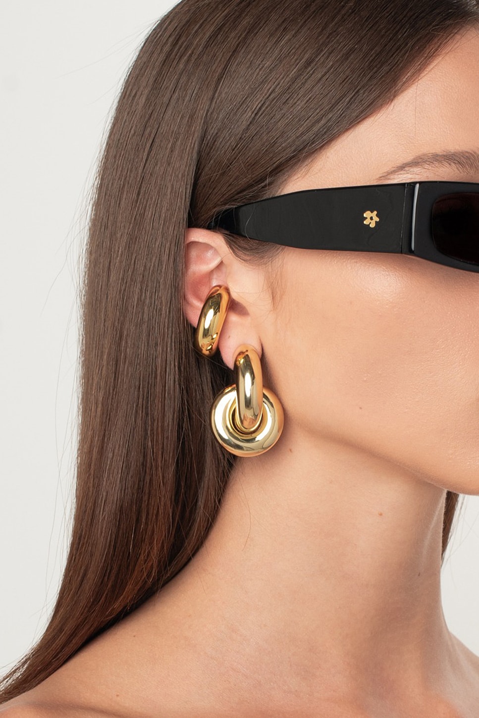 Shop Eliou Khaia Earrings In Gold