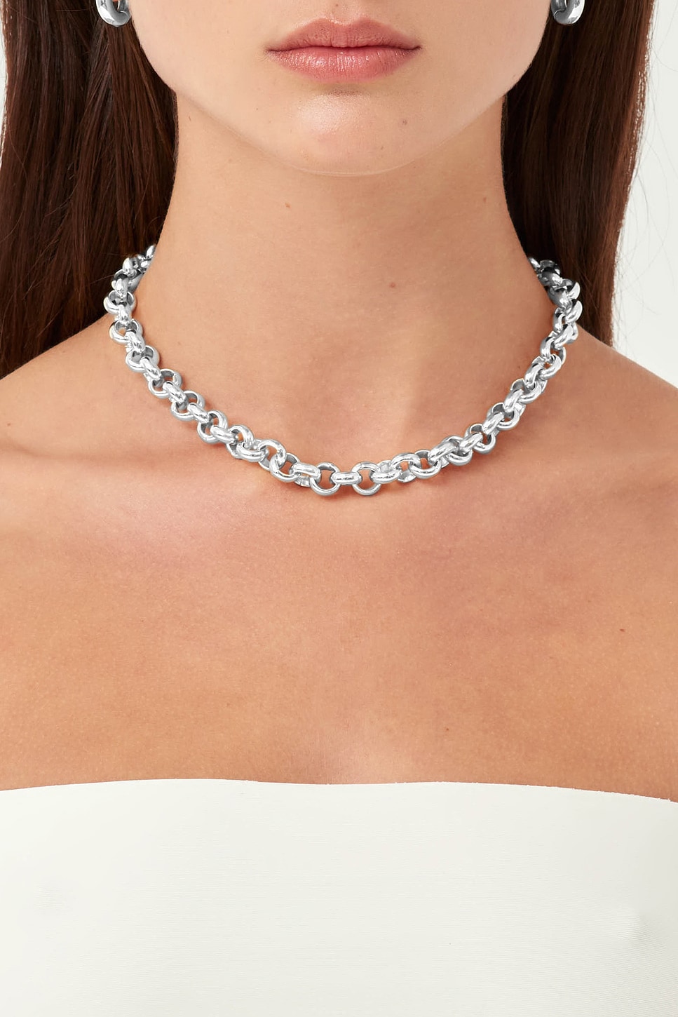 Shop Eliou Alster Necklace In Silver