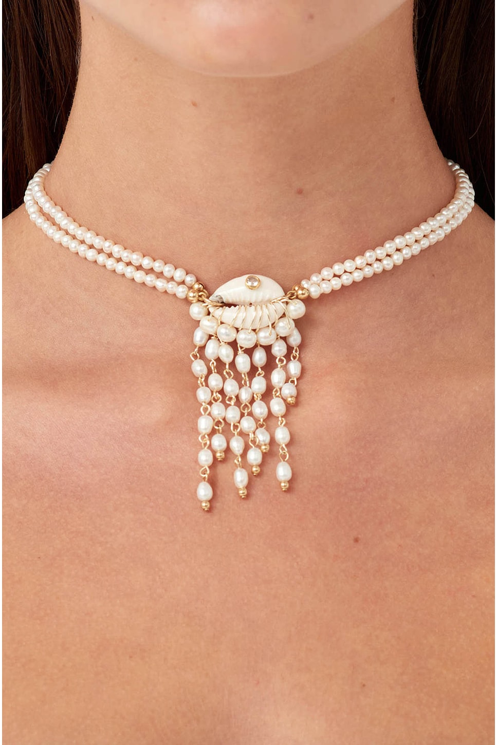 Shop Eliou Serena Necklace In Pearl