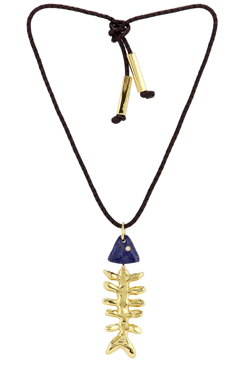 Image 1 of Eliou Bone Necklace in Gold Plated