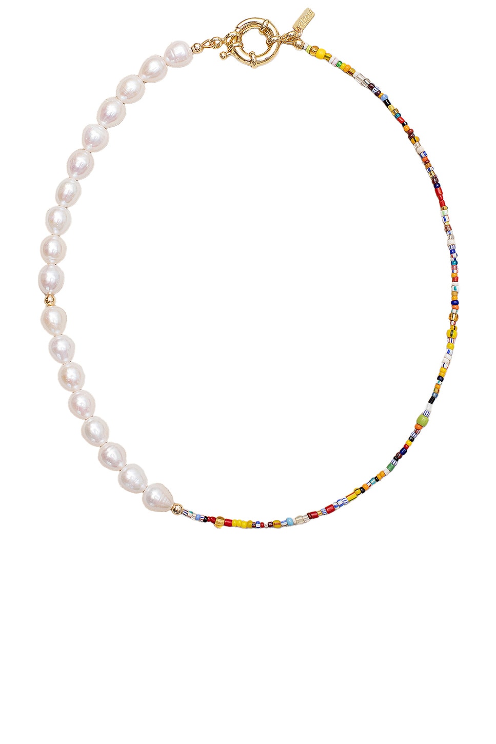 Image 1 of Eliou Thasos Necklace in Freshwater Pearl & African Glass